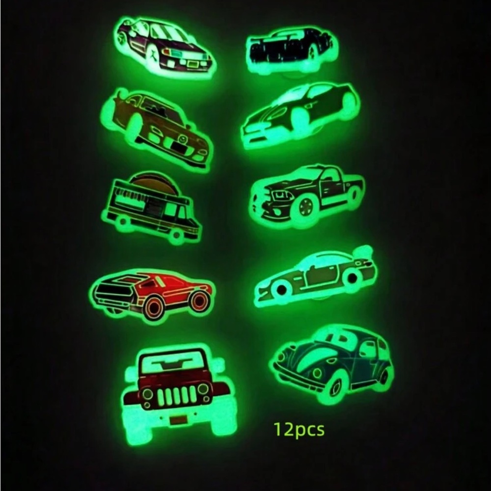 Croc charms- Glow in the dark/Car theme